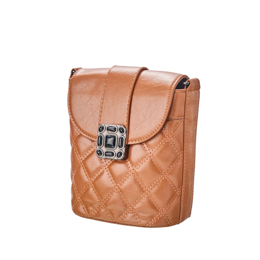 Mocha Diamond Mini Satchel