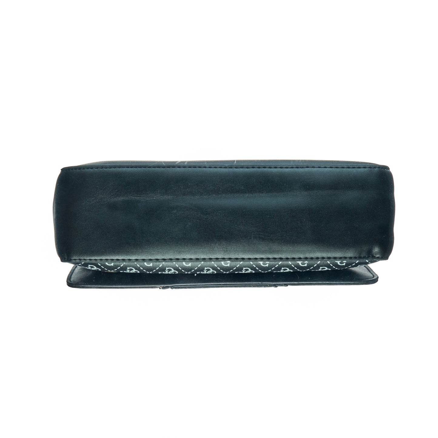 Black Logo Pattern Shoulder Bag