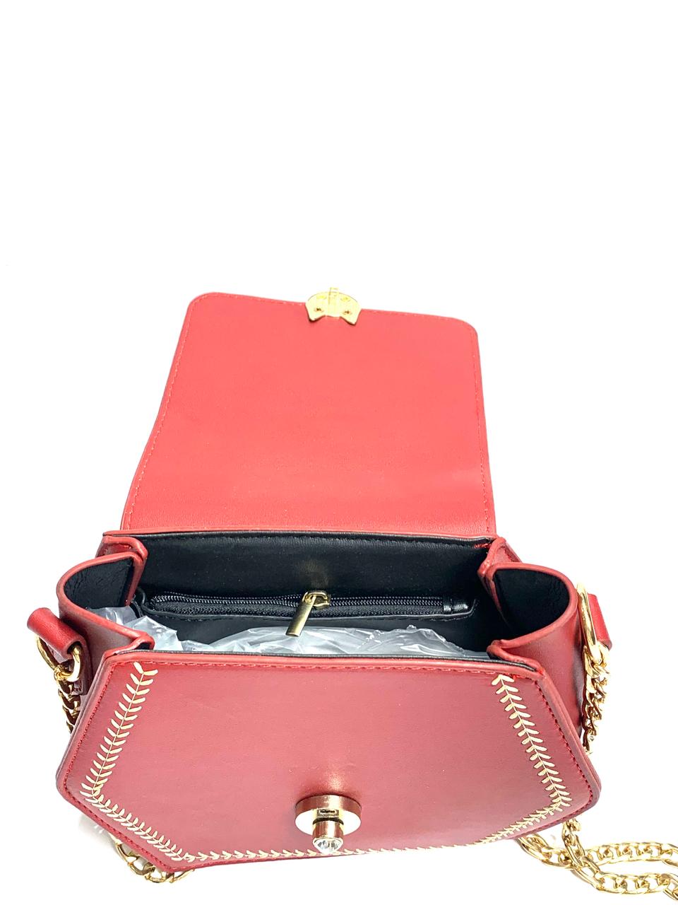 Red Hexagon Cat Design Bag