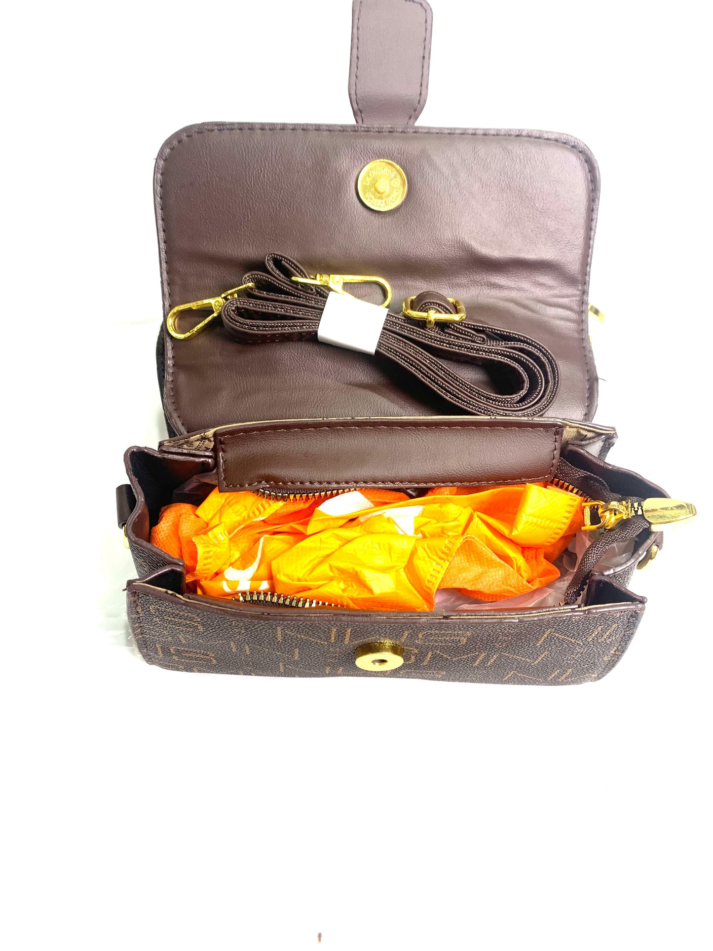 SMN Brown Top Handle Bag