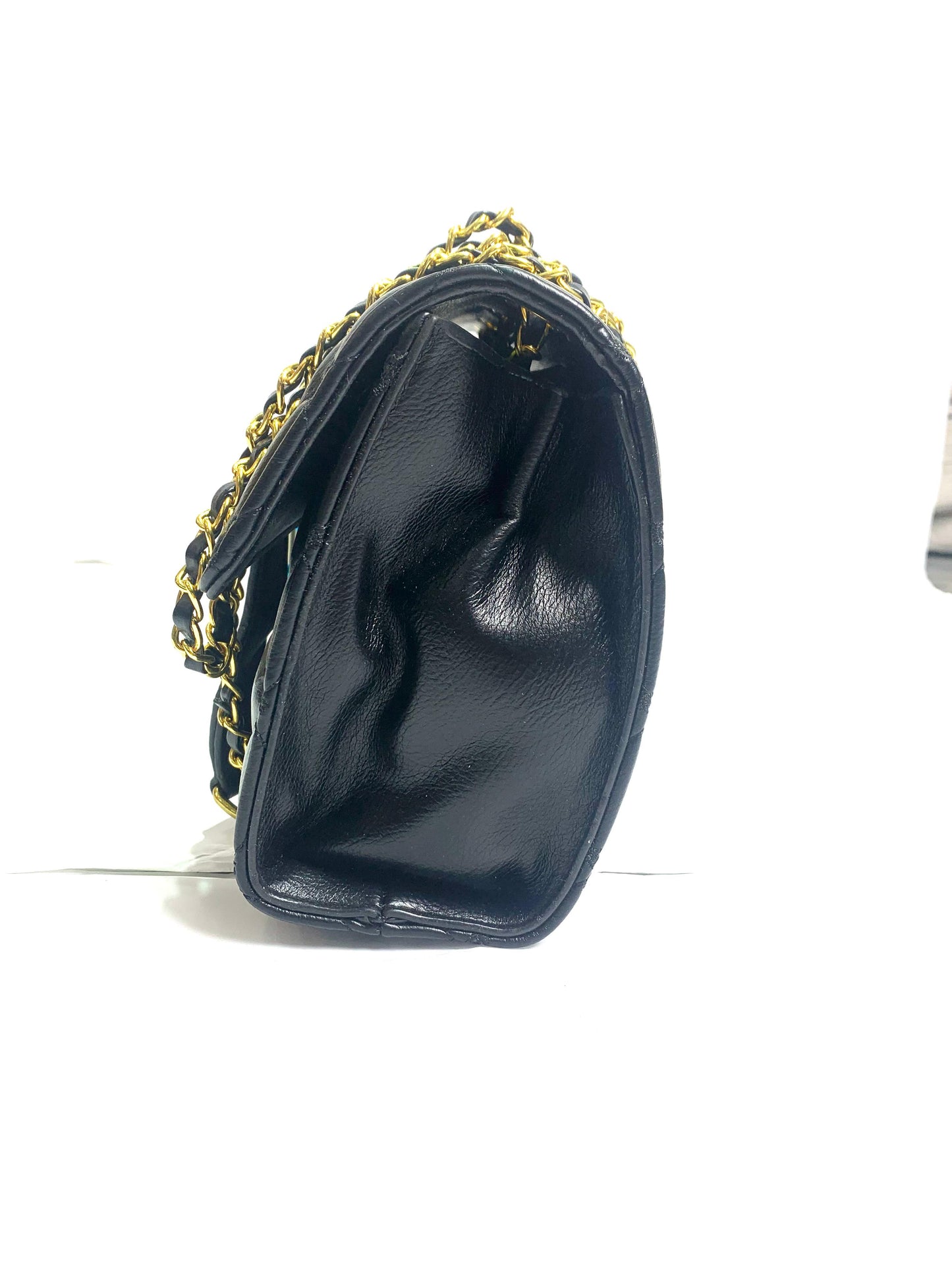 Gunaichi Black Quilted Gold Chain Bag